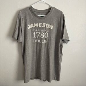 Jameson Irish Whiskey men’s t-shirt appliquéd Dublin Ireland size XL gray